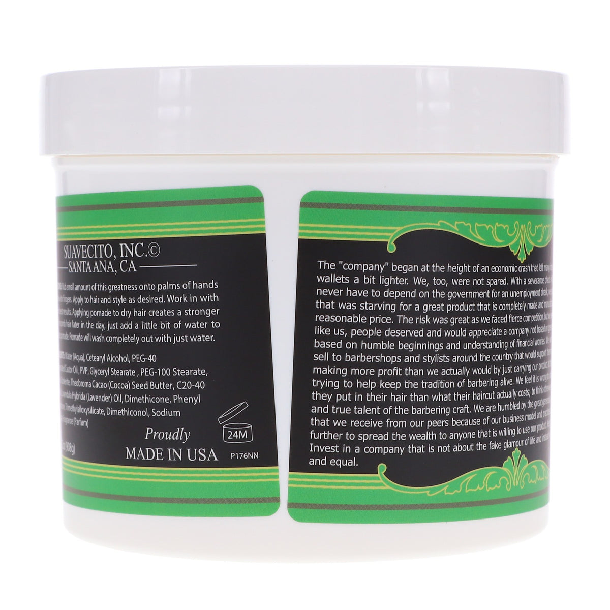 Matte Pomade 32 oz for Medium Hold & Healthy Finish - Suavecito