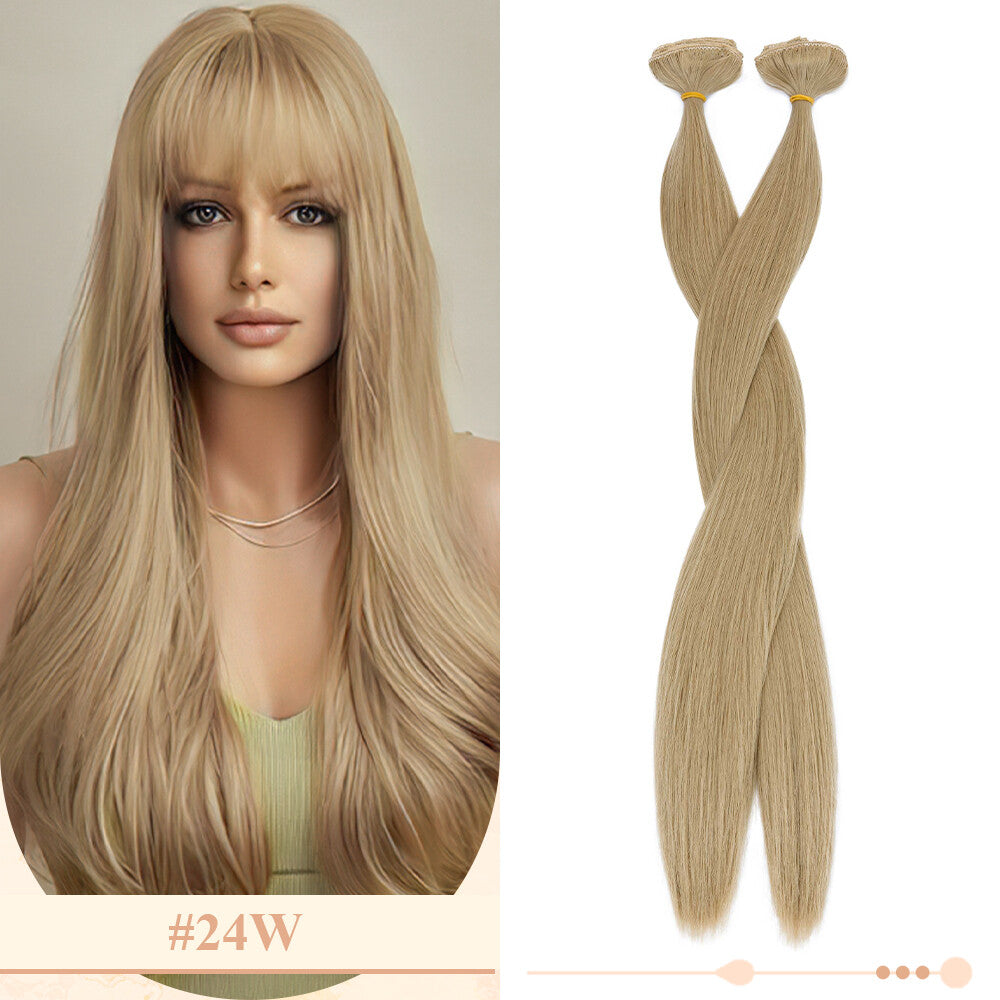 Clip-In Hair Extensions Full Head Ombre Highlight Synthetic Thick Hair 8-24 Inches