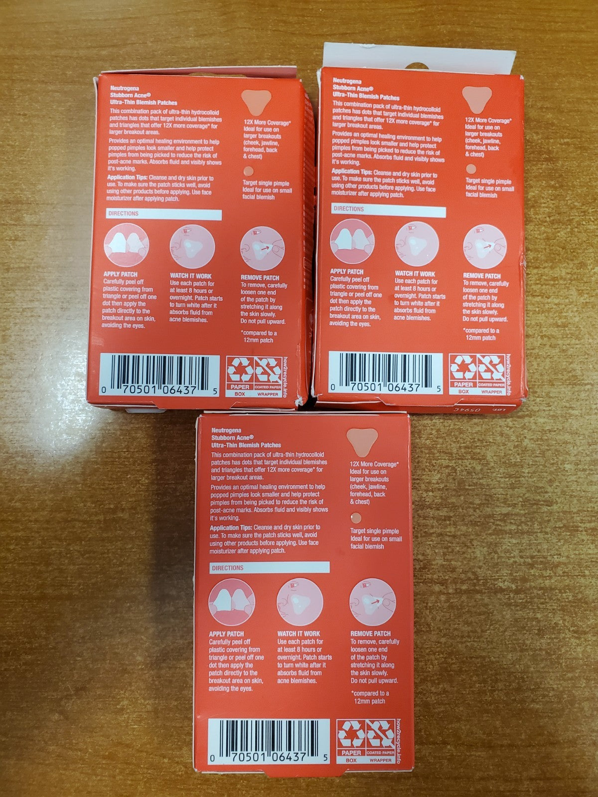 Hydrocolloid Acne Patches for Pimples - 3 Boxes of 16, Multiple Sizes