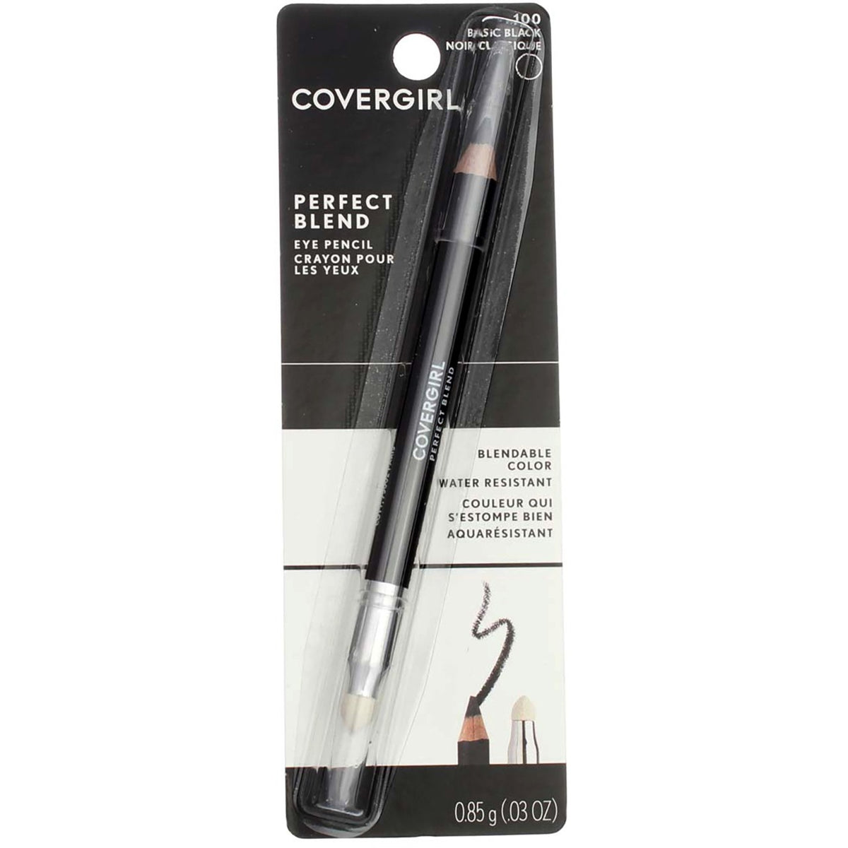 CoverGirl Perfect Blend Eyeliner Pencil - Basic Black, Water Resistant, 5 Pack