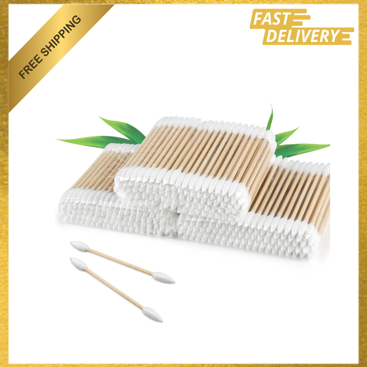 300PCS Double Pointed Cotton Swabs for Ear Care Makeup Precision Application