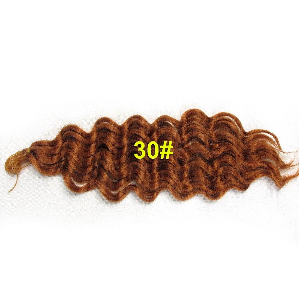 Synthetic Deep Wave Braiding Hair Bulk 18 Inch for Box Braids & Twists