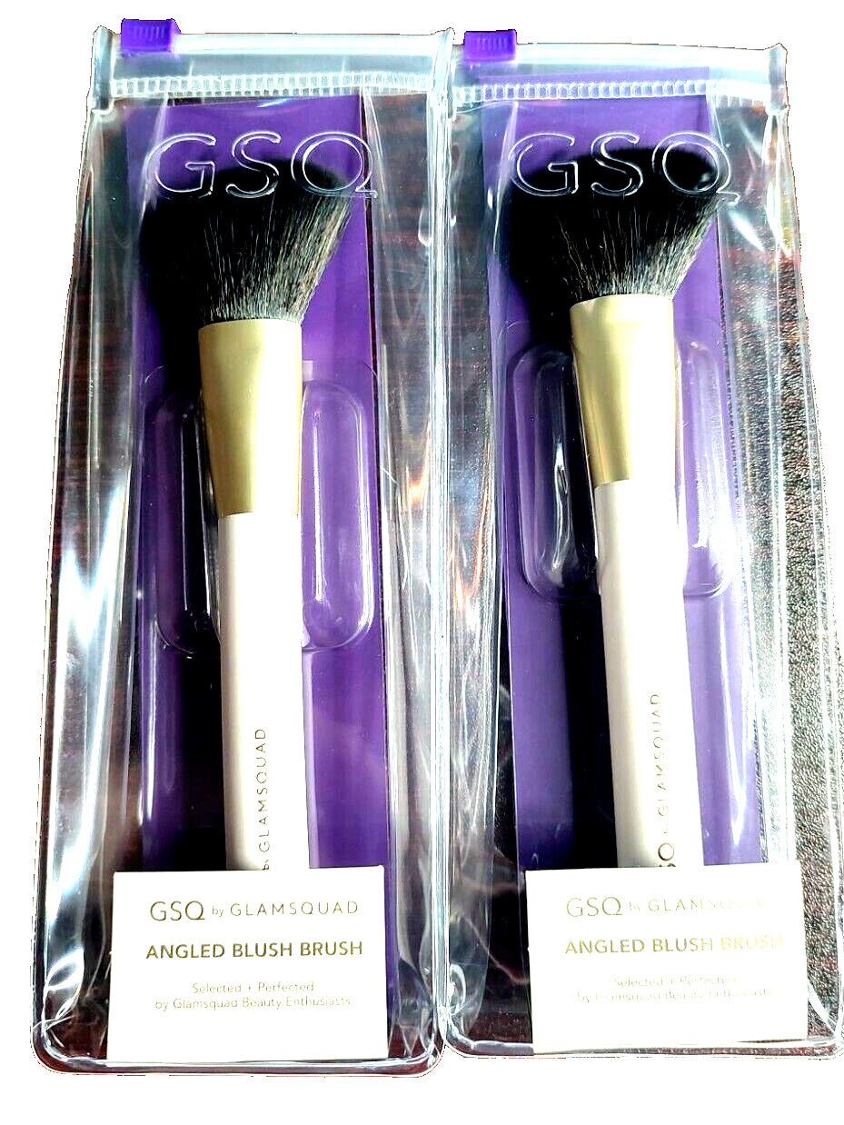 GSQ Glamsquad Angled Blush Brush Set - 2 Makeup Brushes for Face