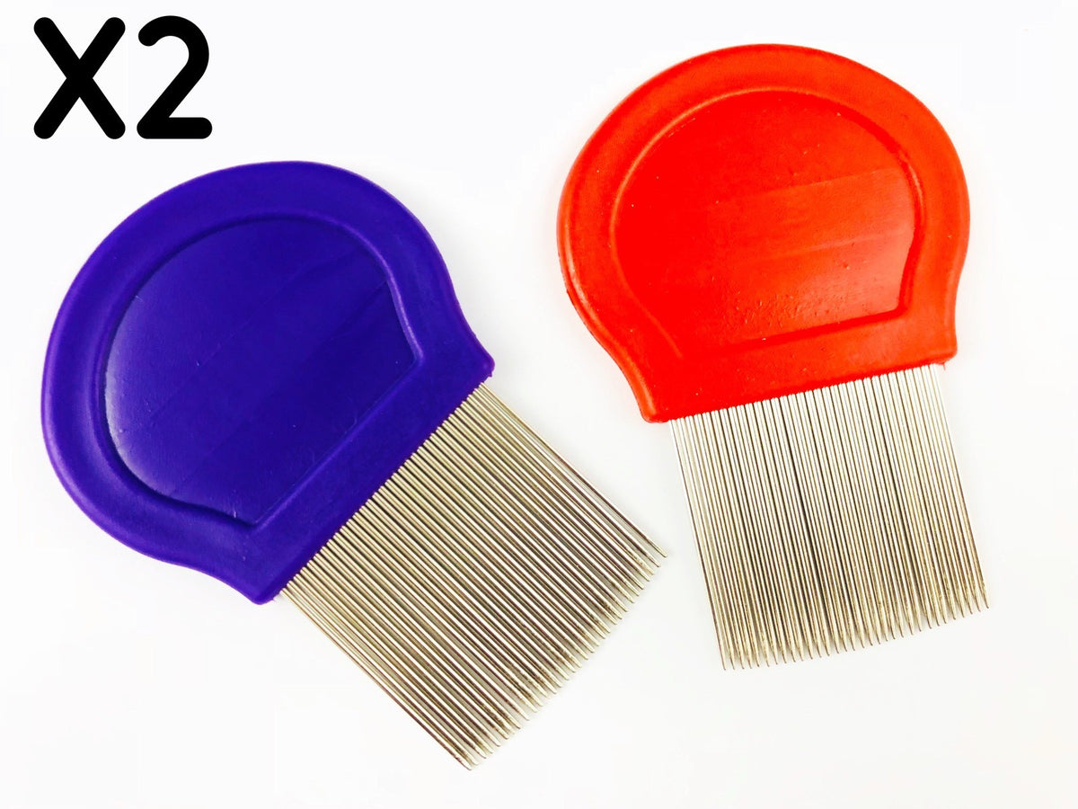 Lice Comb - Stainless Steel Nit Treatment Comb for Kids & Adults - 2 Pack