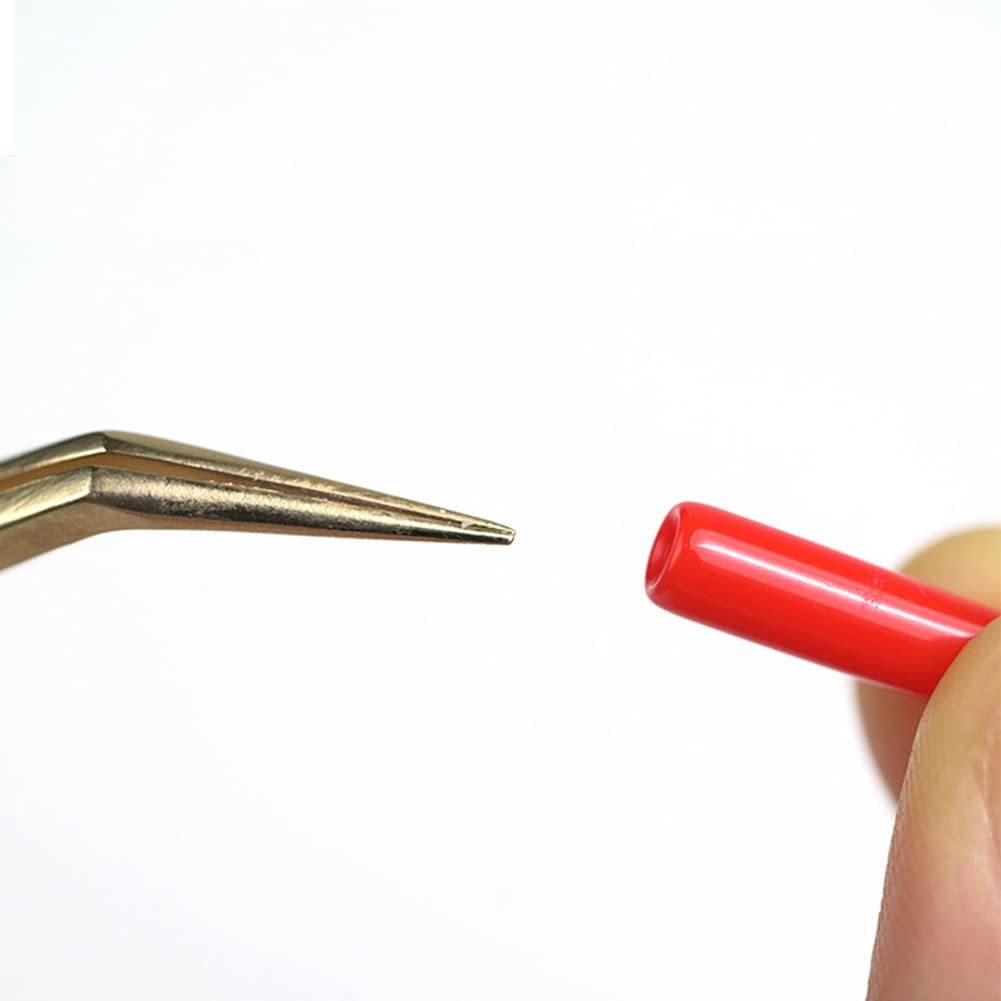 100 Pieces Red Silicone Eyelash Tweezers Tip Protectors - Eyelash Grafting Accessories