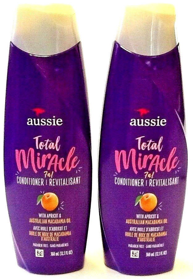 Aussie Total Miracle Conditioner Apricot & Macadamia Oil 12.1 oz - 2 Pack
