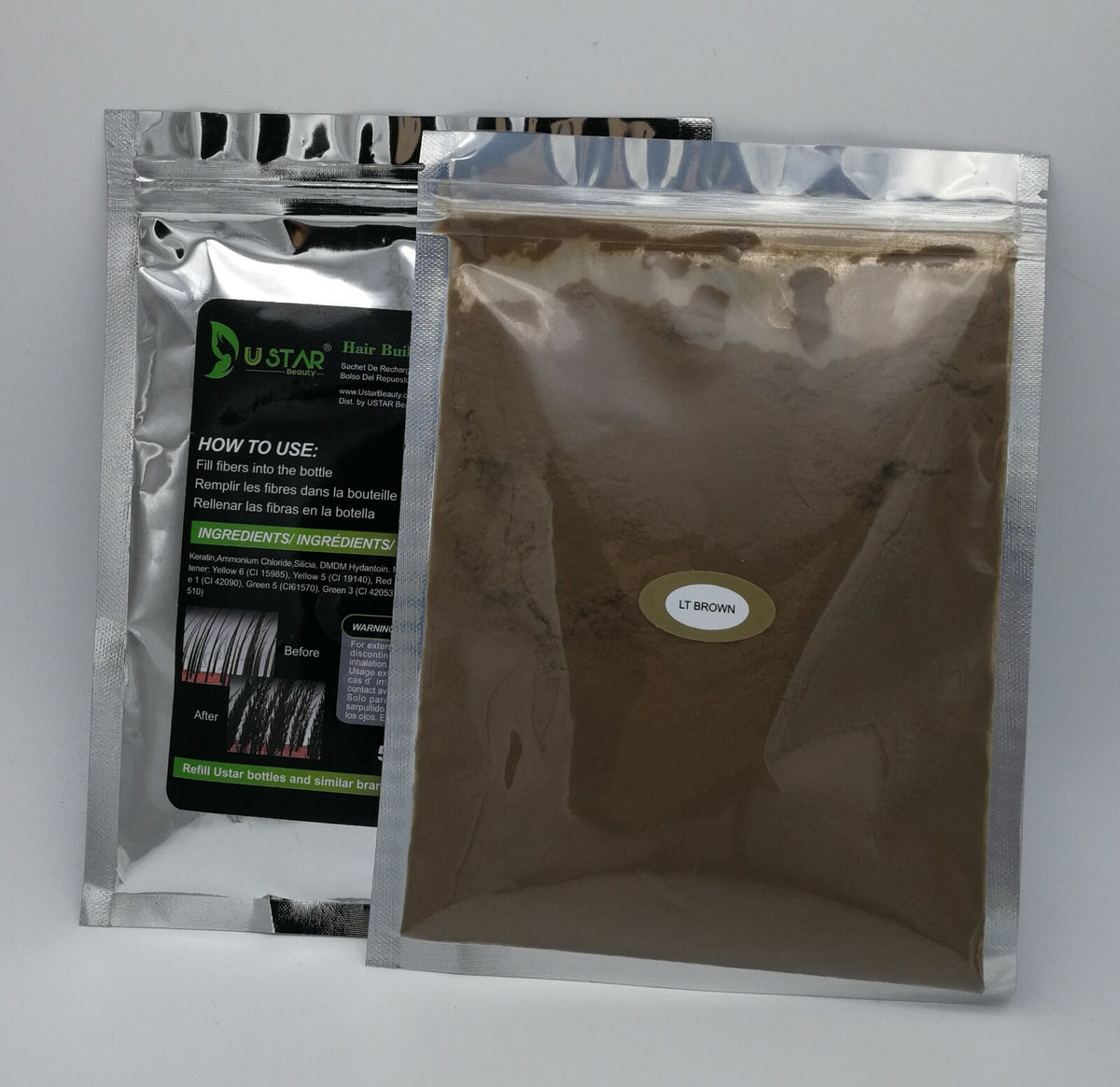 Hair Loss Solutions Concealer Ustar Fibers Refill bag 50 G 9 Colors