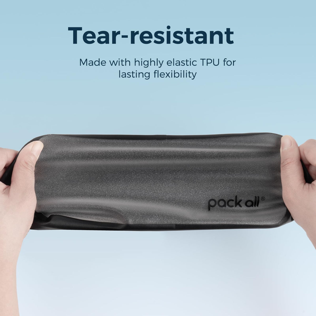 Medium Frosted Clear Water-Resistant Travel Organizer Pouch with Zipper
