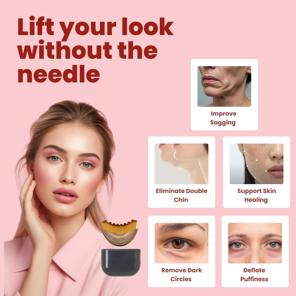 Lymphatic Contour Face Brush for Sculpting and Drainage