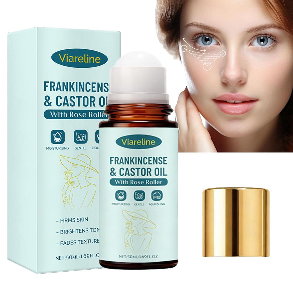 Frankincense Castor Oil Roll-On with Rose Quartz 50ml