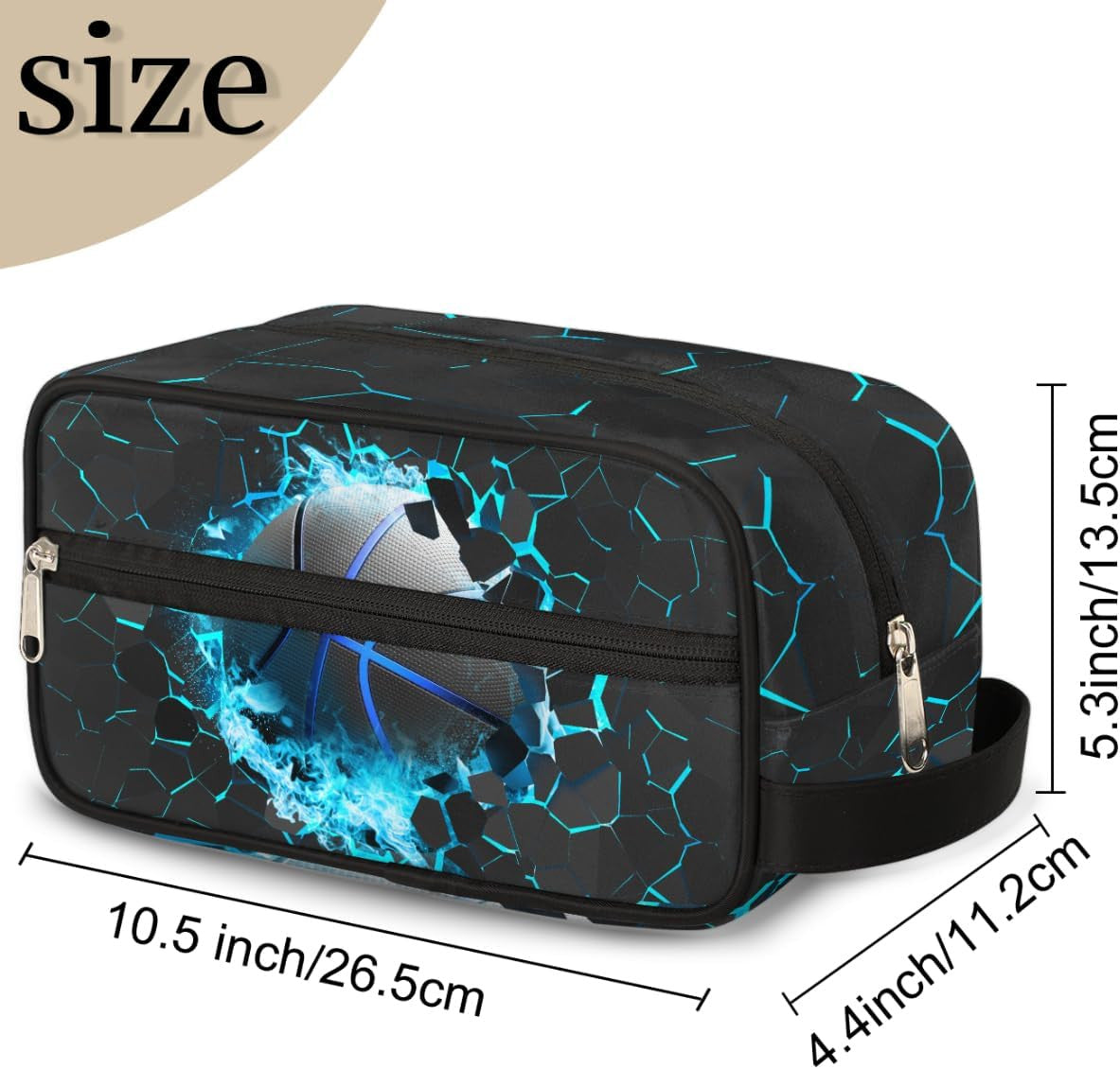 Kids Travel Toiletry Bag - Waterproof Hanging Cosmetic Organizer for Boys