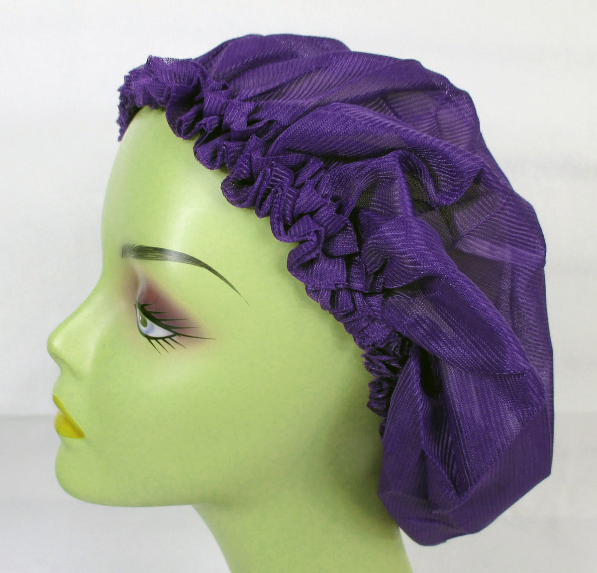 LOT OF 2 HATS -X-LARGE SATIN SLEEP CAP ONS SIZE, ELASTIC- LH1202