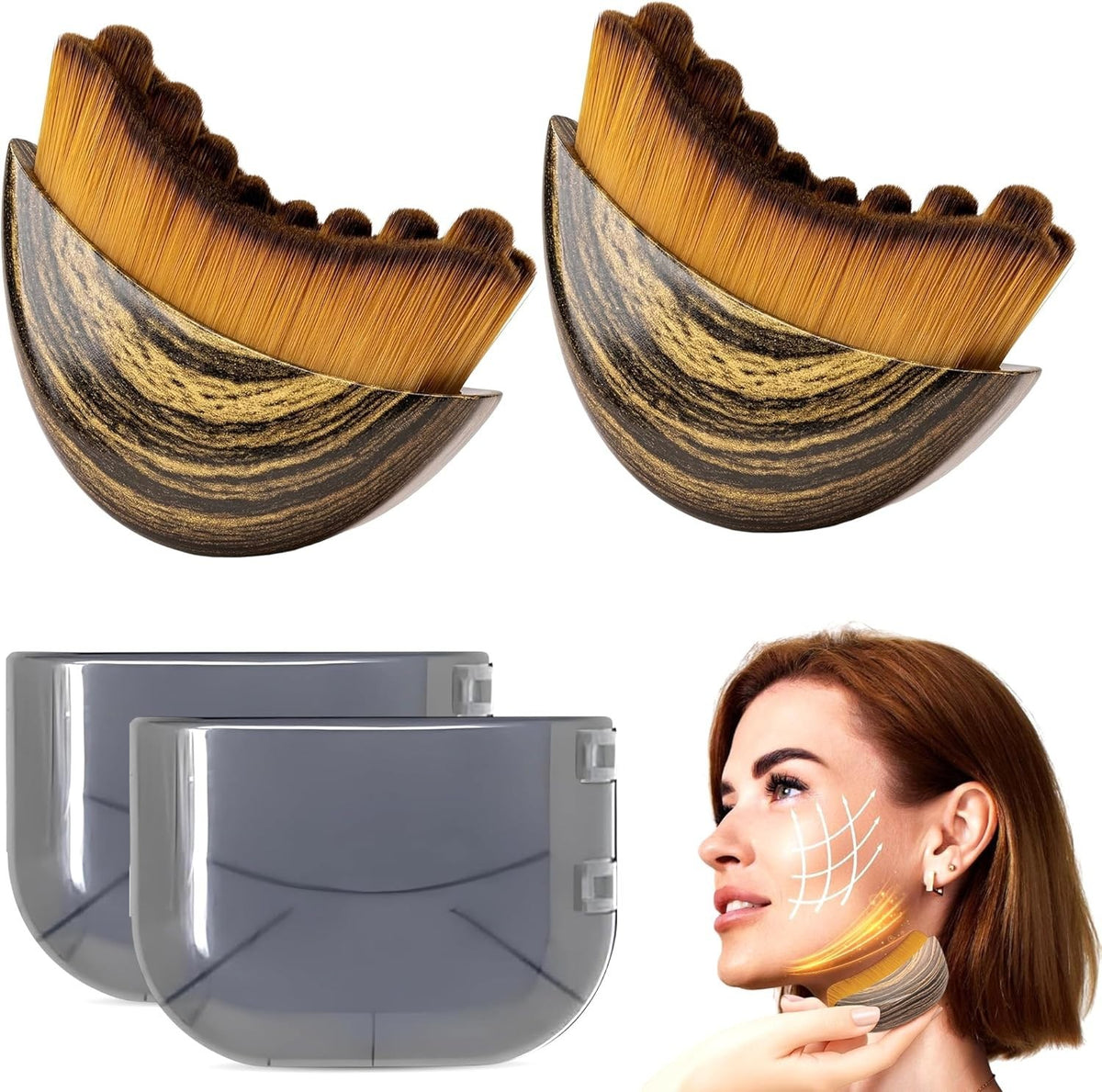 Manual Lymphatic Drainage Face Brush for Sculpting & Glowing Skin