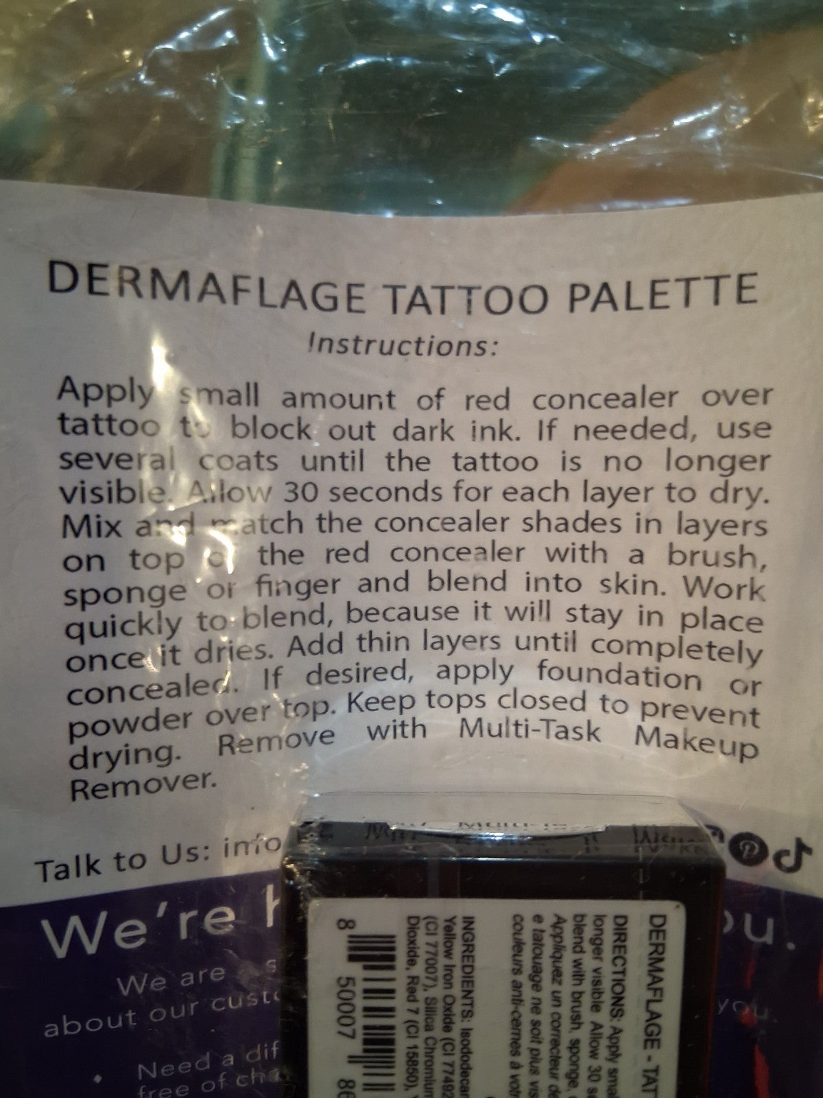 Tattoo Concealer Palette 3 Colors Light Skin Scar Coverup - Dermaflage