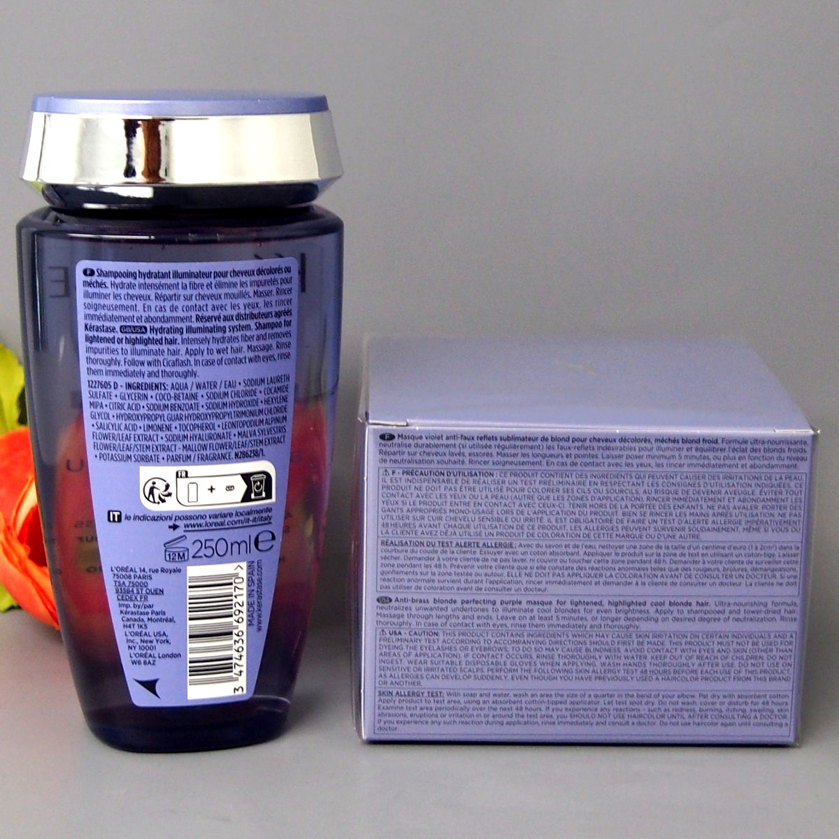 Kerastase Blond Absolu Purple Hair Mask & Shampoo Set for Blonde & Bleached Hair