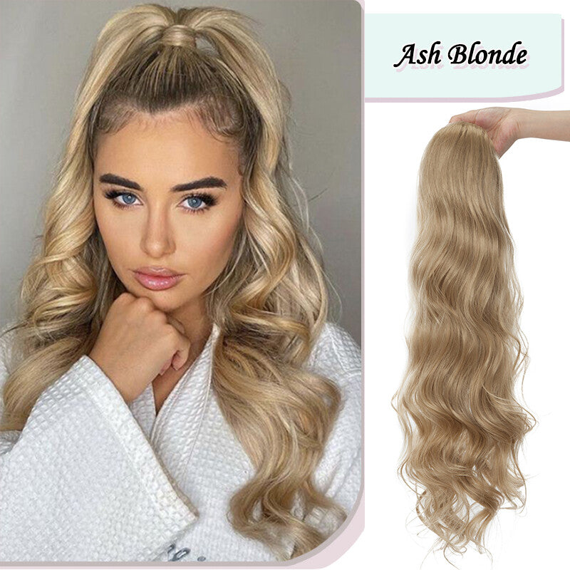 Long Wavy Clip-In Ponytail Hair Extension - Thick Natural Look