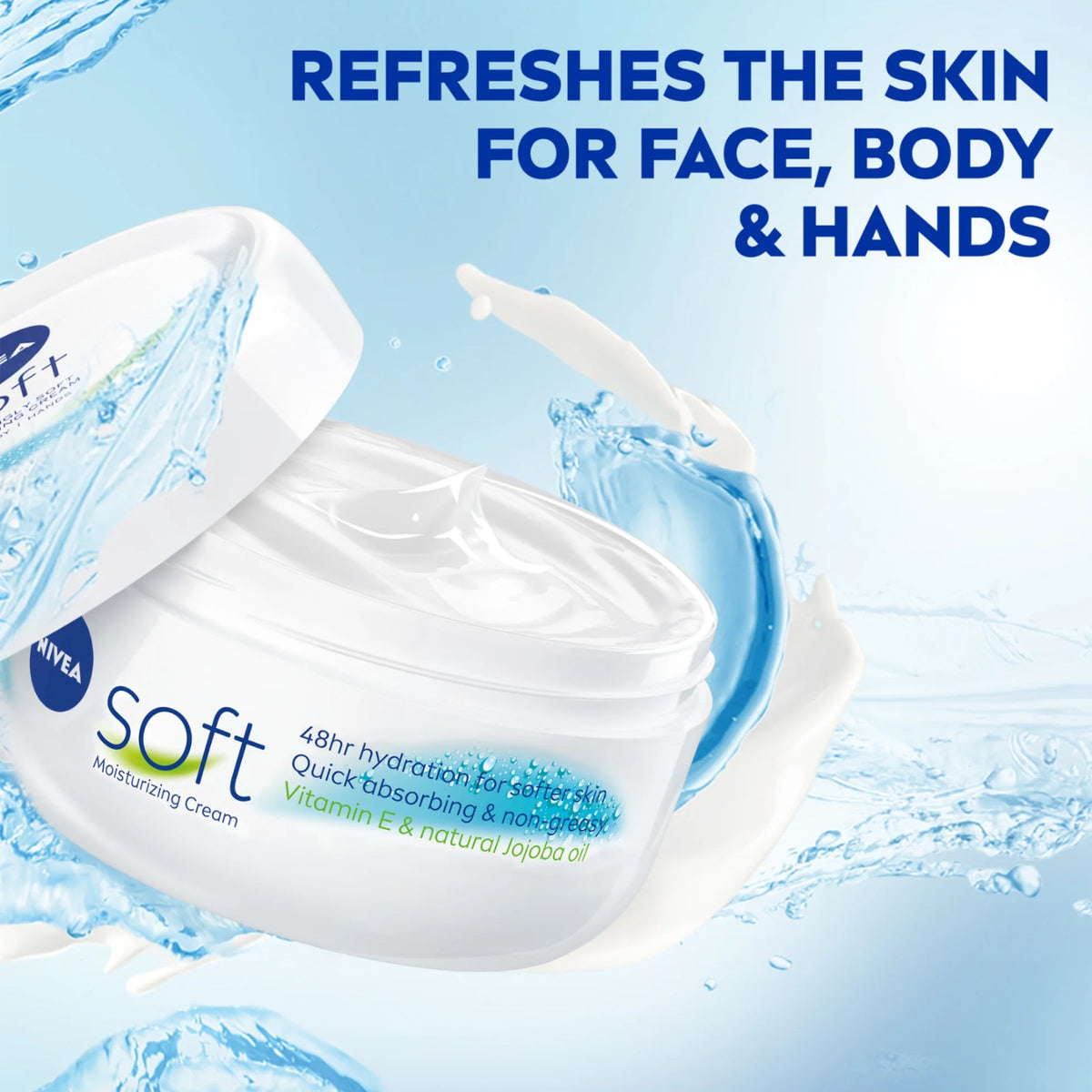 Nivea Soft Moisturizing Cream with Jojoba Oil & Vitamin E