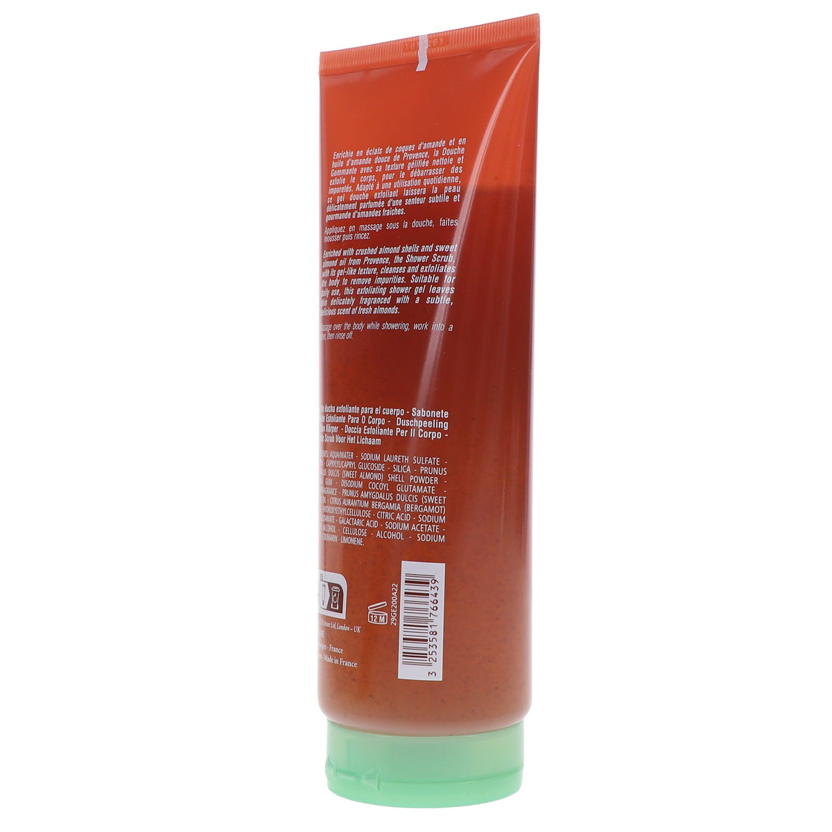 Almond Shower Scrub 7.3 oz - Exfoliating Body Wash for Soft Skin