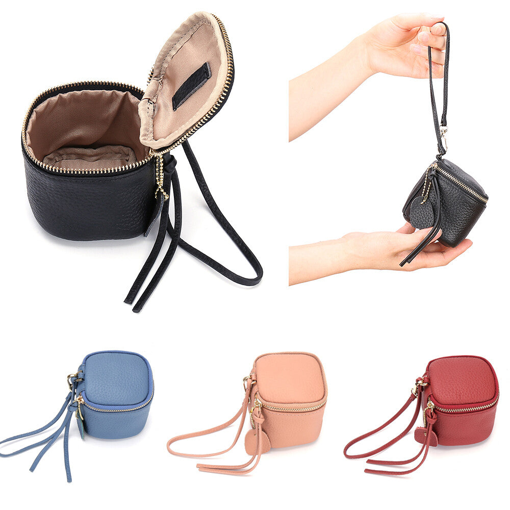 Women Makeup Bag Coin Purse Cosmetic Tote Mini Lipstick Holder Leather Wallet