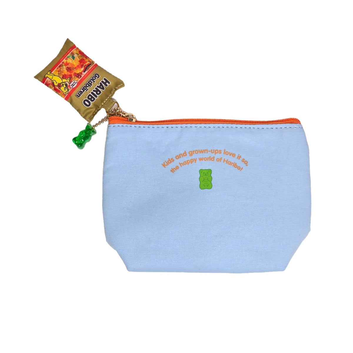 Cute Haribo Gummy Bear Zipper Pouch - Portable Cotton & Polyester Bag for Makeup and Small Items