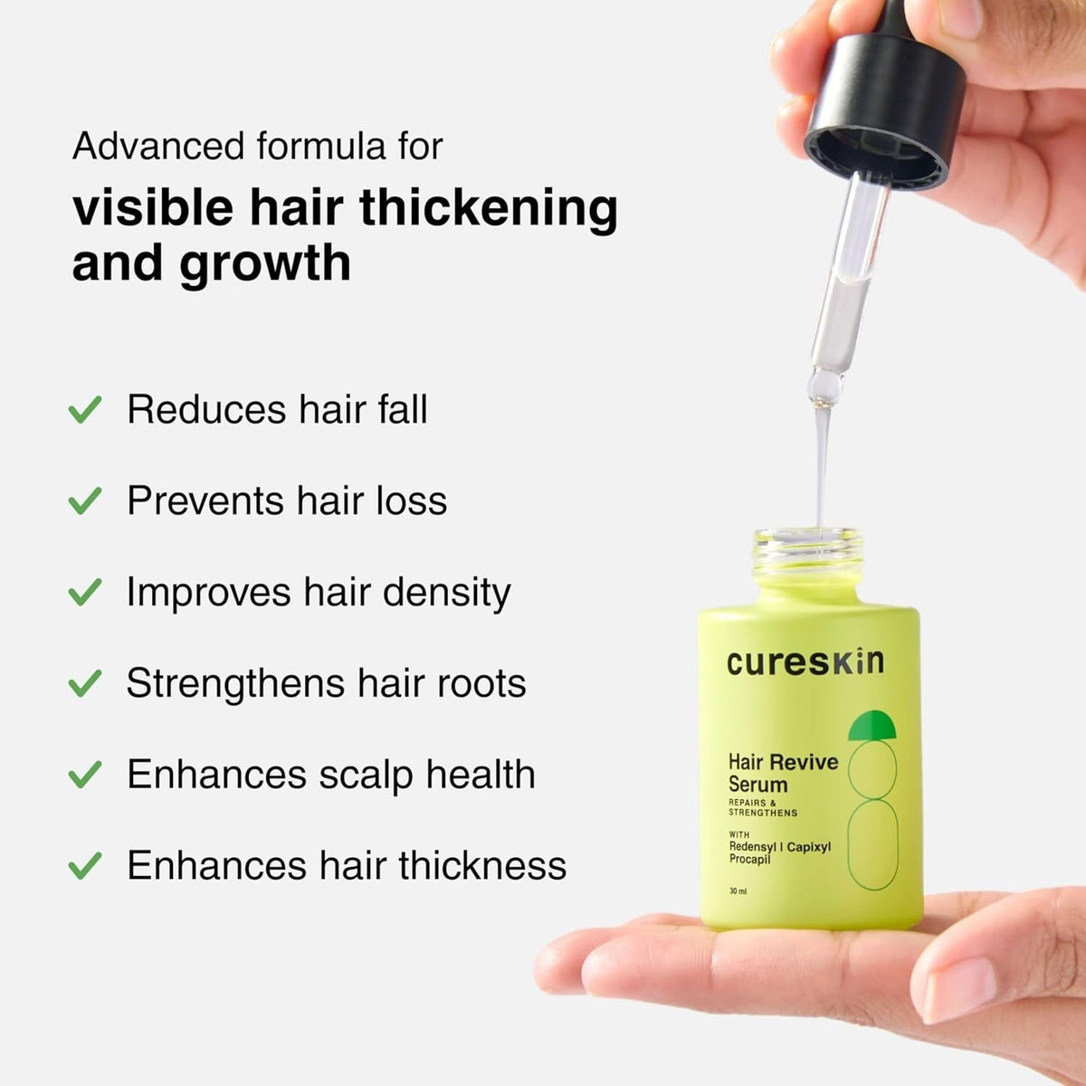 Hair Thickening Serum with Redensyl & Capixyl - 1.01 Fl Oz