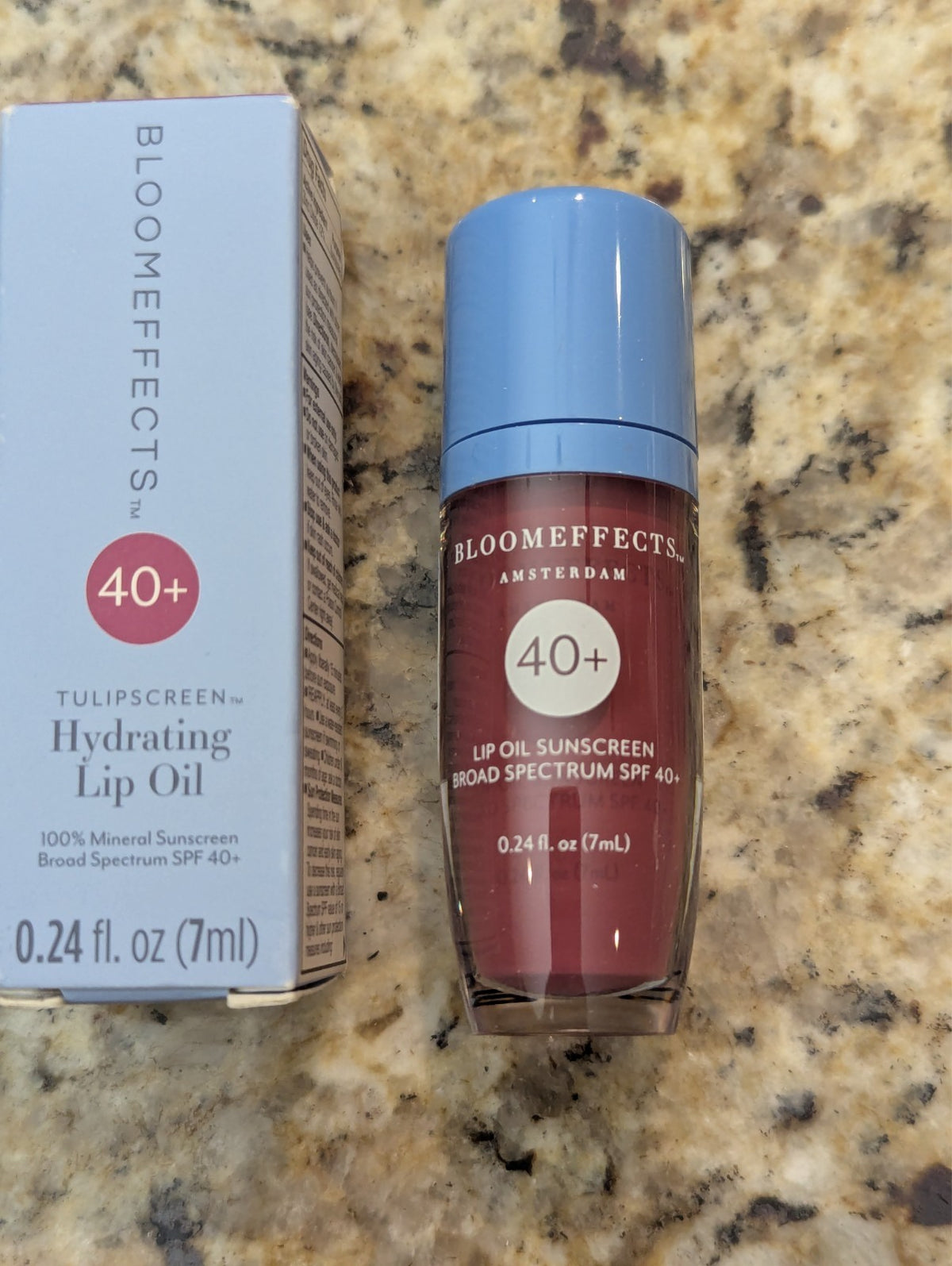 Hydrating Lip Oil SPF 40+ Mauve - Tulipscreen Lip Care with SPF 40+ 0.24 oz
