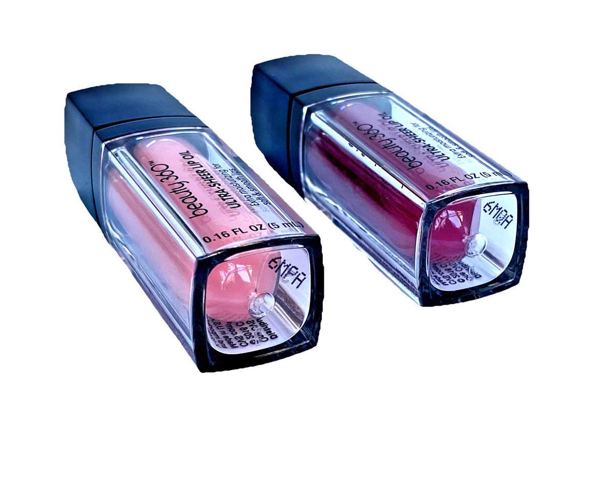 Lip Oil Duo - Moisturizing Pink and Wine Berry Lip Treatment Set