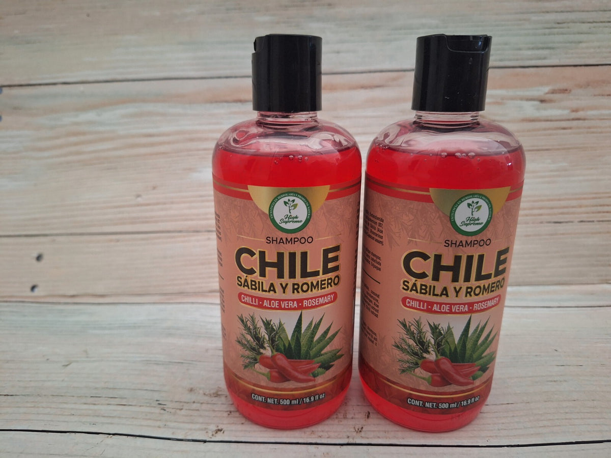 Shampoo de Romero, Chile y Sabila 16.9oz - Chilli Aloe Vera Rosemary