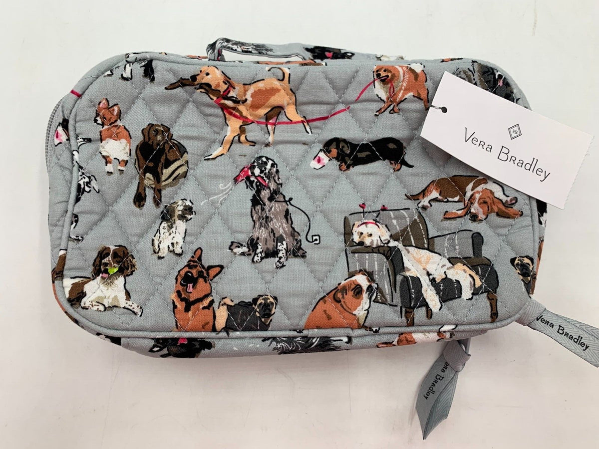 Refillable Makeup Case with Dog Show Print - Compact Cosmetic Organizer