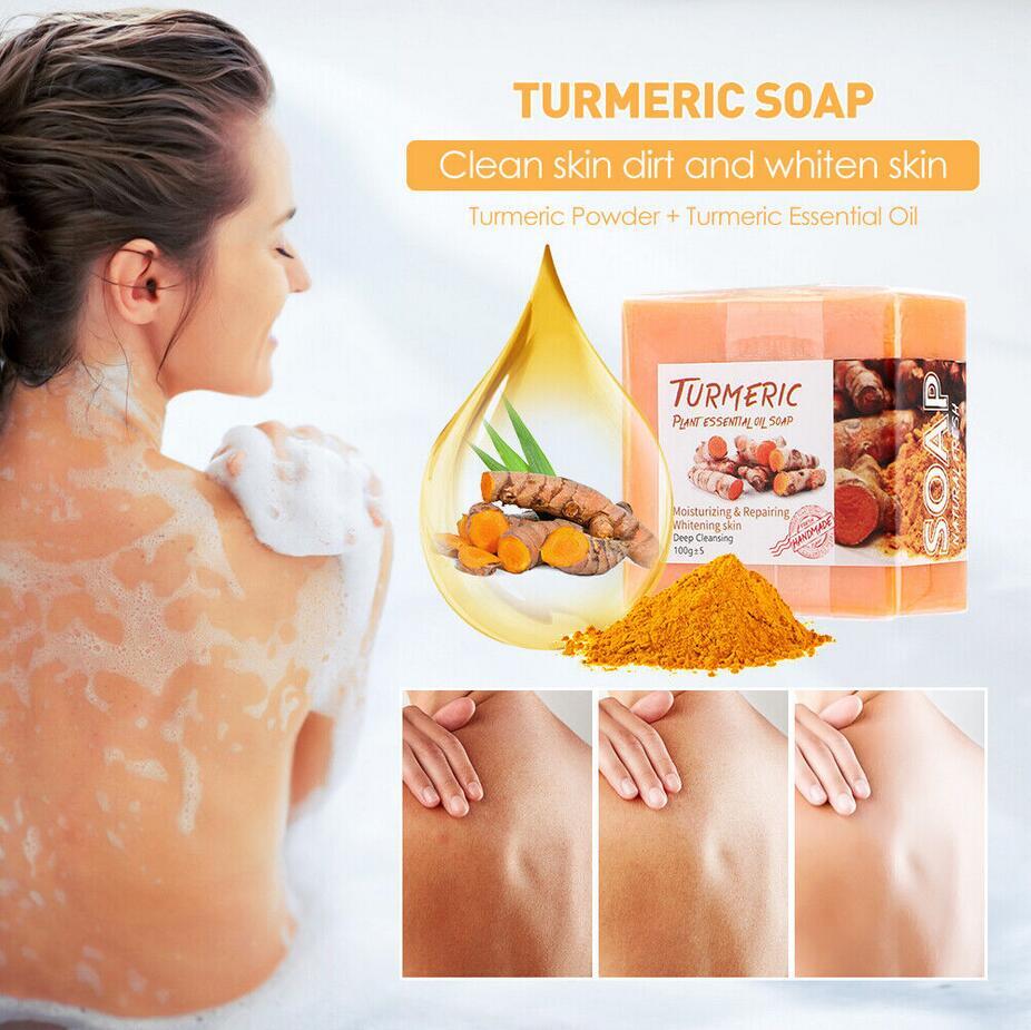 Turmeric & Ginger Natural Soap for Skin Brightening and Spot Removal - 100g