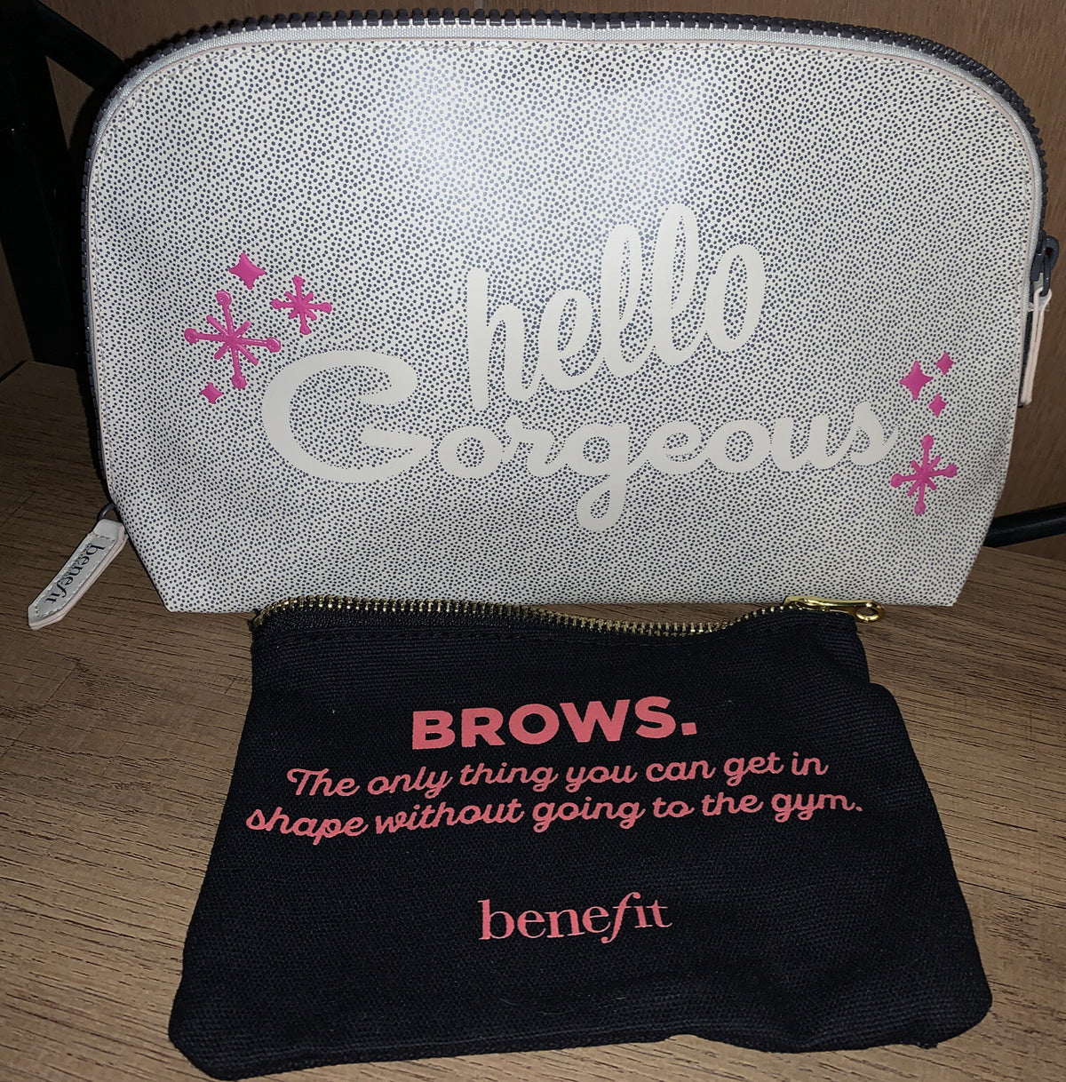 Makeup Cosmetic Bag Duo Set - Benefit Hello Gorgeous & Brows
