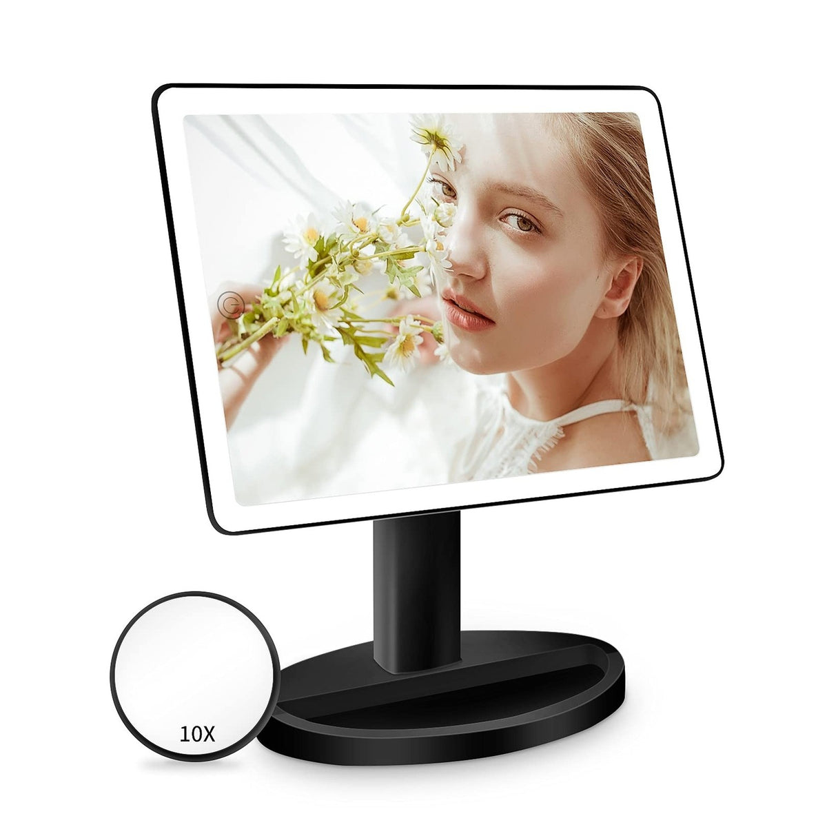 Large Lighted Makeup Mirror with 88 LED Lights, 10X Magnification & 3 Brightness Modes