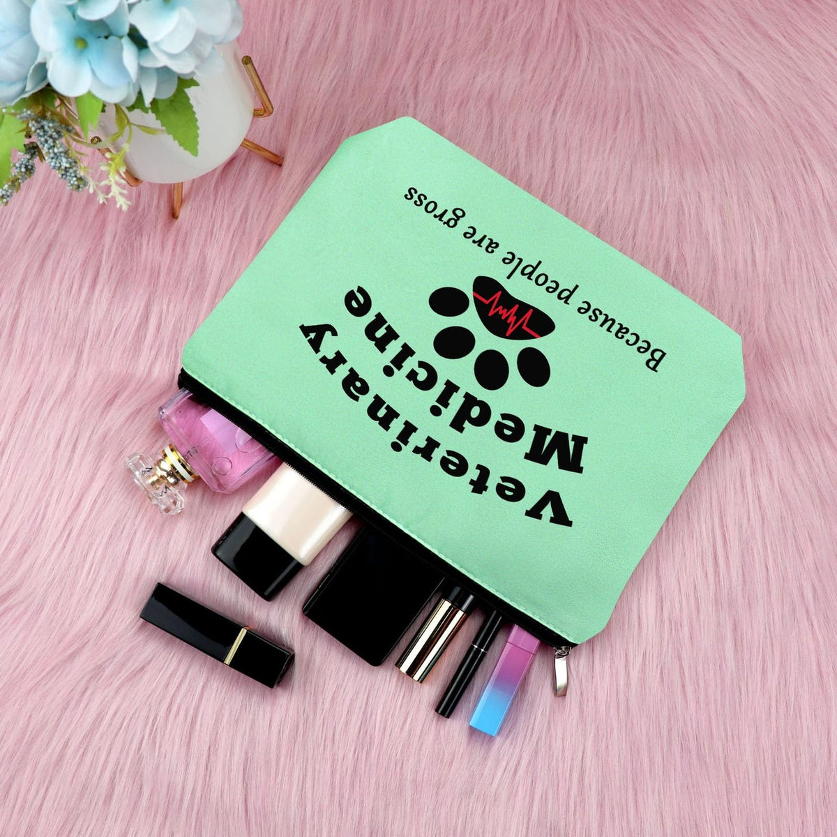 Veterinarian Gift Cosmetic Bag for Women - Animal Rescue Appreciation