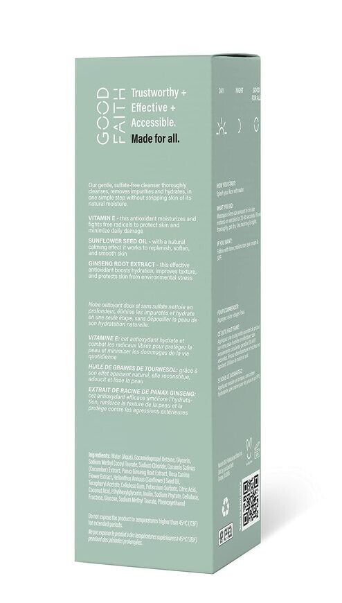 Gentle Hydrating Face Cleanser with Vitamin E - Sulfate-Free, 6.7 fl oz