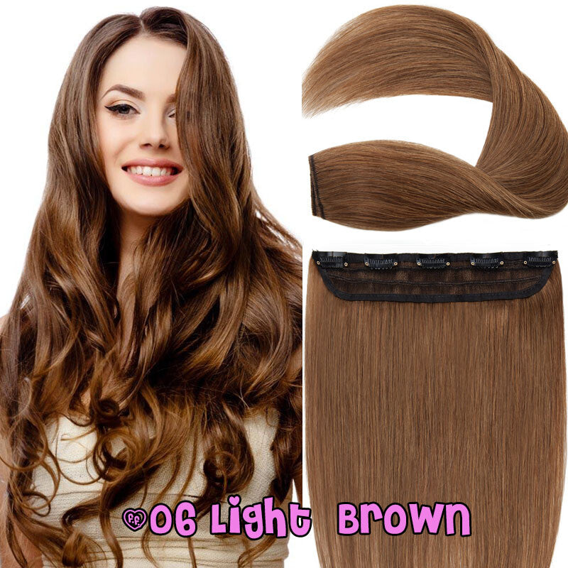 Thick Clip-In Human Hair Extensions Full Head Remy Weft - Various Lengths & Colors