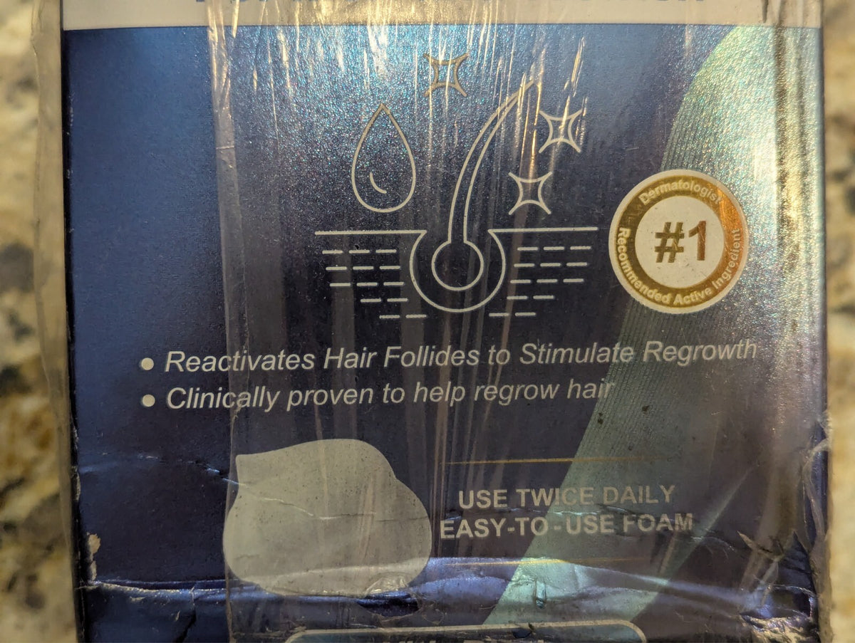 Topical Aerosol Foam Hair Regrowth Treatment Men Women 4.22 oz NOB