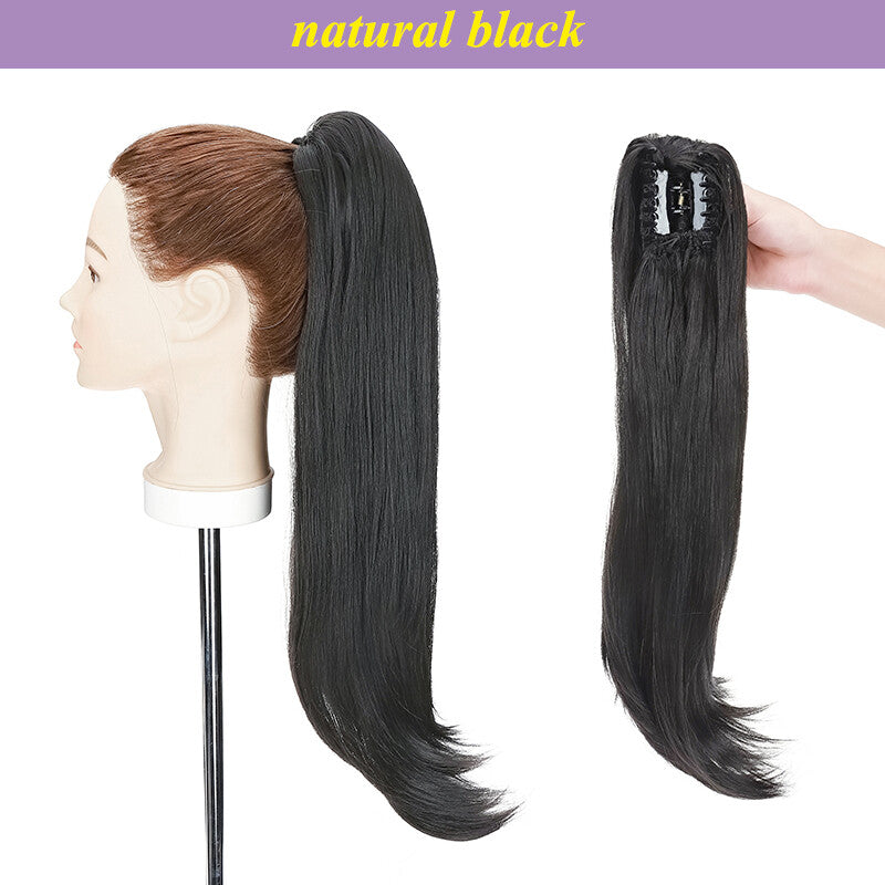 Extra Thick 12-Inch Clip-In Ponytail Hair Extension - Natural & Wavy