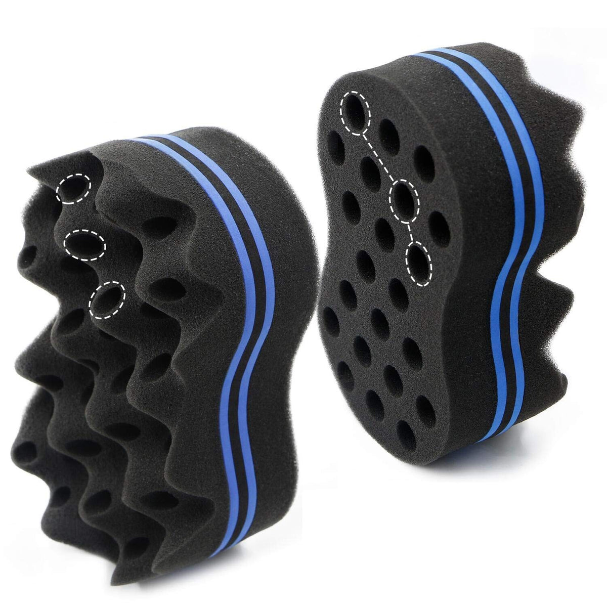 2PCS Hair Sponge Magic Barber Twist Curl Brush Dreads Locking Afro