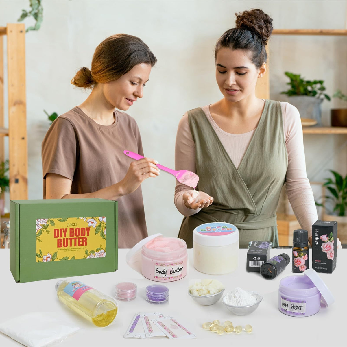 DIY Body Butter Making Kit with Shea & Essential Oils - Pink