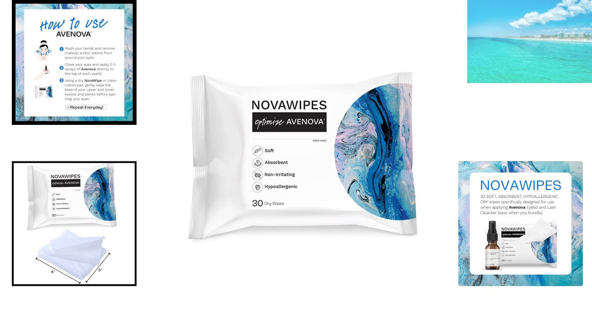 Large Eyelid Wipes for Eye Hygiene - Hypoallergenic, 30-Count