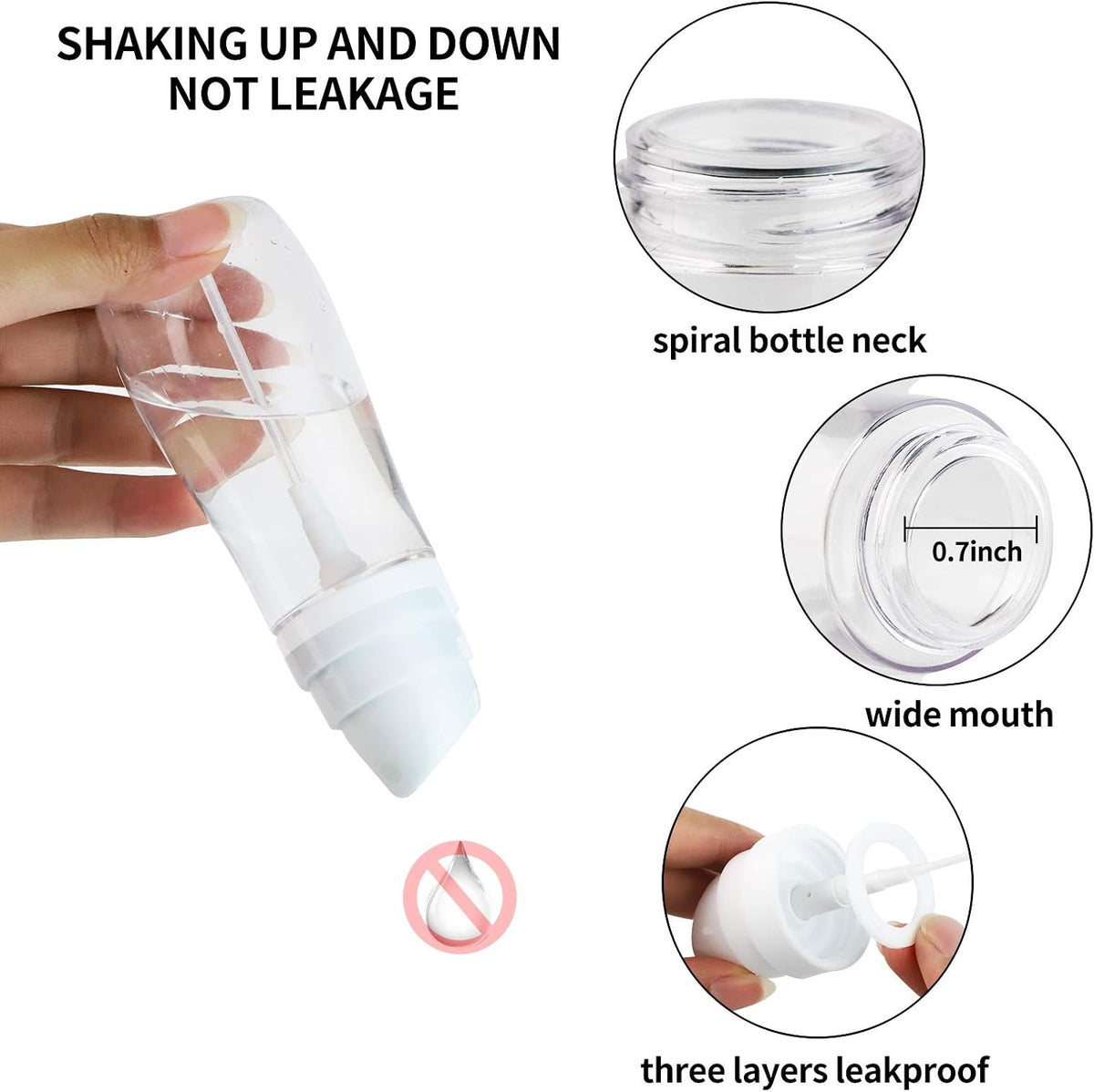 Travel Spray Bottles 2 Pack 3.4oz Fine Mist Refillable TSA Approved