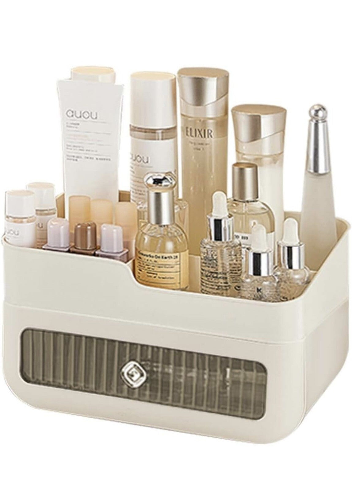 Makeup Organizer with Drawers and Compartments - Cosmetic Storage Box