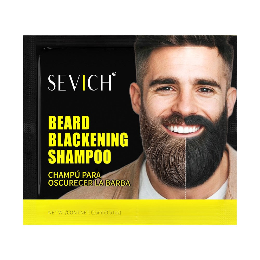 Beard Hair Dye Shampoo - Black, 20 Pack 15ml