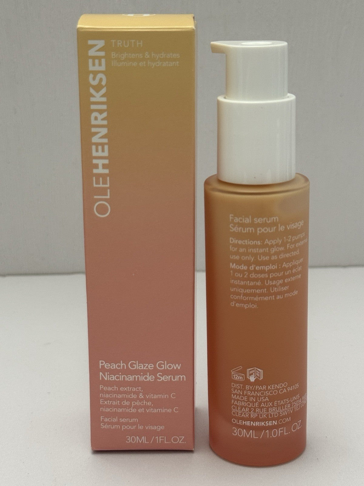 Peach Glaze Lip and Skin Care Set - Cleanser Serum Mist Lip Balm 4pc