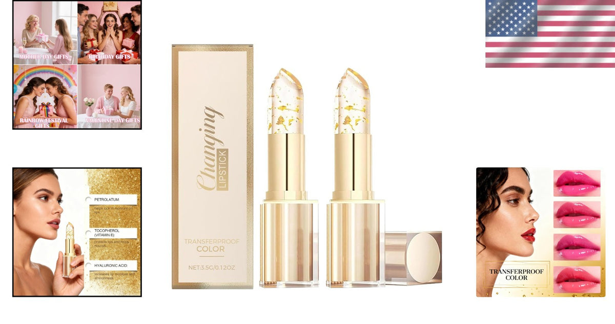 Color Changing Lipstick Set - Hydrating, Personalized Shades for All Skin Tones