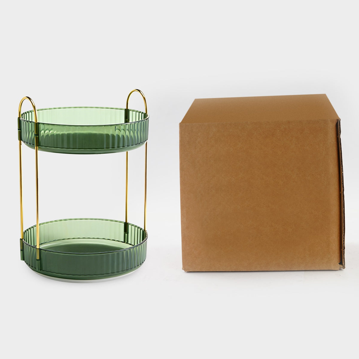 Rotating Makeup Organizer 2 Tiers for Vanity and Bathroom