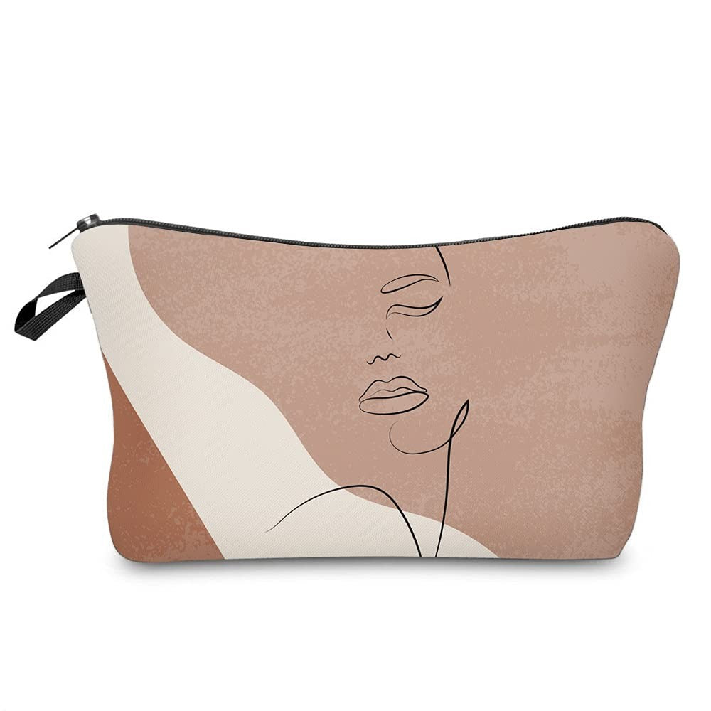 Small Waterproof Makeup Case Cosmetic Zipper Bag for Women Travel Purse
