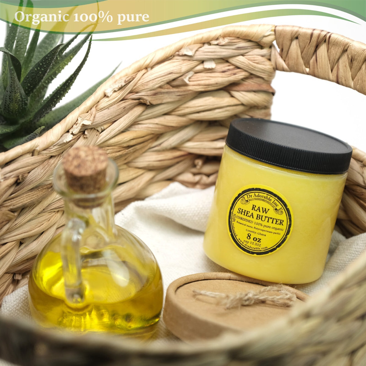 Raw Unrefined Shea Butter - 100% Organic Cold Pressed