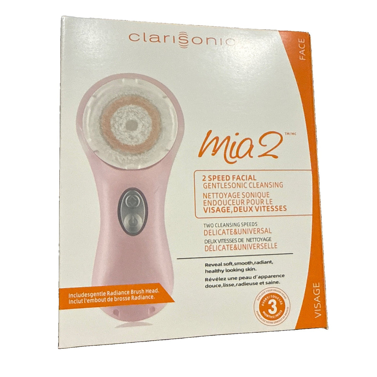 Pink Sonic Facial Cleansing Brush System for Sensitive Skin