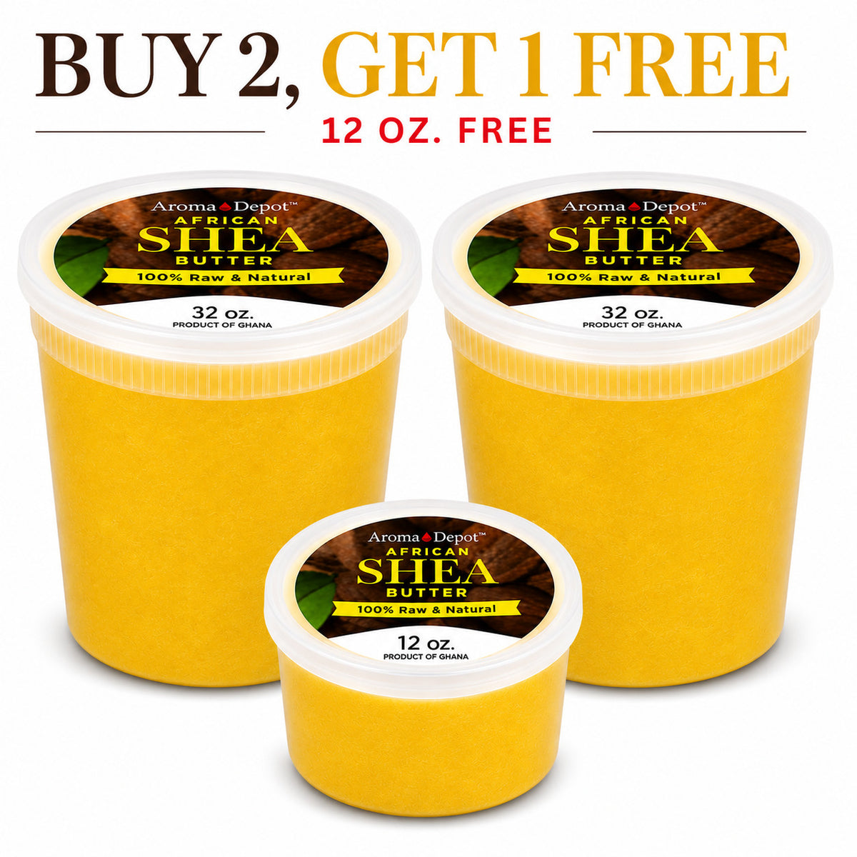 African Shea Butter 32 oz Bundle - Raw Unrefined Ghana